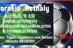 Torneio de futebol beneficente em prol do tratamento de Hethaly 